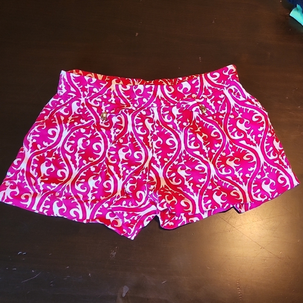 Pink Patterned Women's Shorts